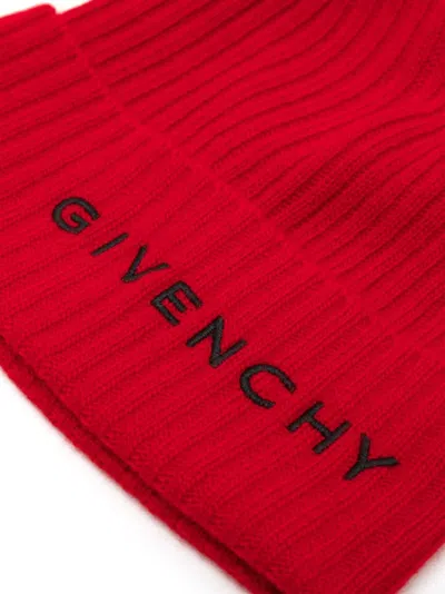 Shop Givenchy 4g-motif Logo-embroidered Wool-blend Beanie