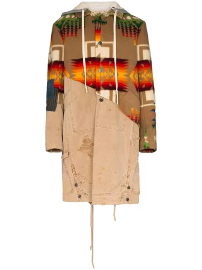 Greg Lauren 50/50 Hooded Coat