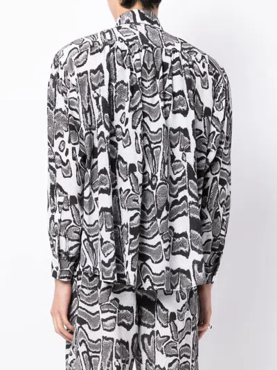 Shop Edward Crutchley Abstract-pattern Long-sleeve Shirt