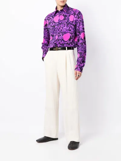 Shop Edward Crutchley Abstract-pattern Long-sleeve Shirt
