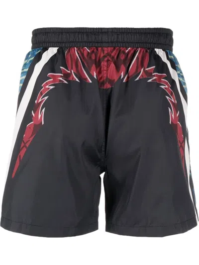 Shop Phipps Abstract-pattern Swim Shorts
