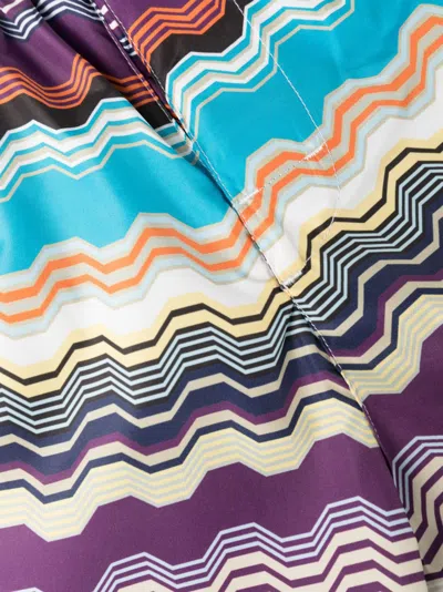 Shop Missoni Abstract-pattern Swim Shorts
