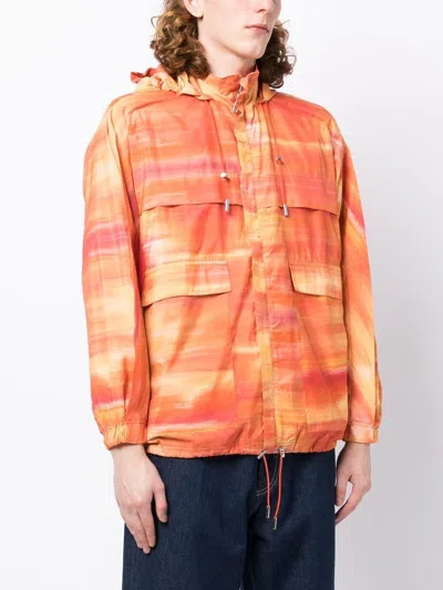 Shop Ahluwalia Abstract-print Hooded Jacket