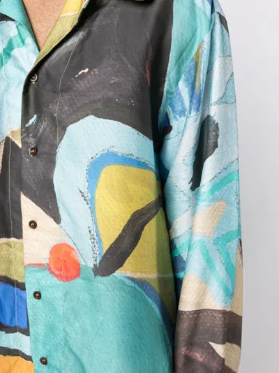 Shop Bethany Williams Abstract-print Lyocell Shirt