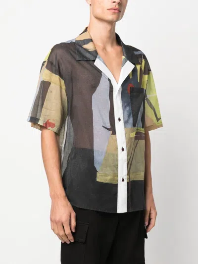 Shop Bethany Williams Abstract-print Short-sleeve Shirt