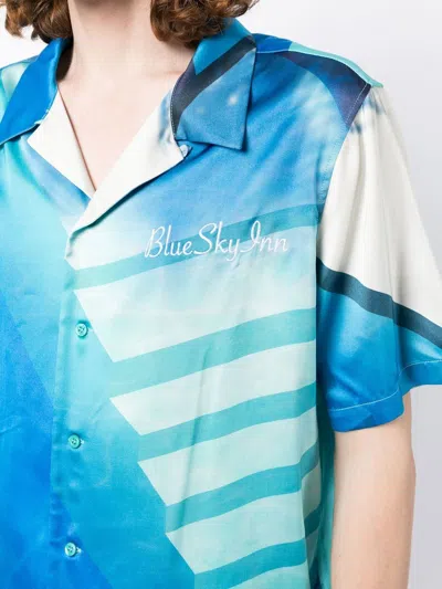 Shop Blue Sky Inn Abstract-print Short-sleeved Shirt