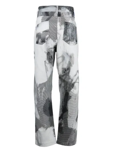 Shop Mcq By Alexander Mcqueen Abstract-print Straight-leg Trousers