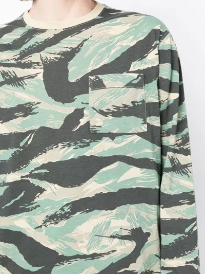 Shop Maharishi Adstract-print Long-sleeve T-shirt