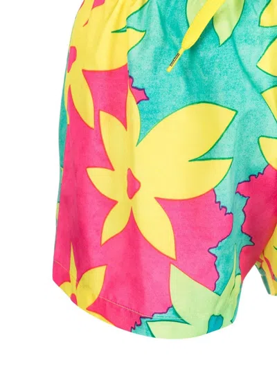 Shop Moschino All-over Floral-print Swim Shorts