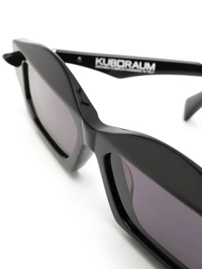 Shop Kuboraum Angular Slim-frame Sunglasses