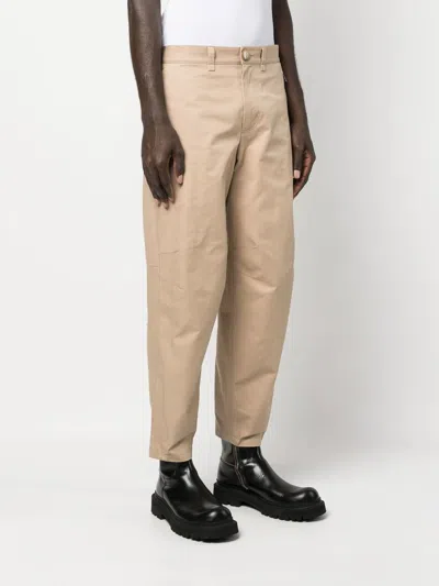 Shop Lanvin Ankle-zip Straight-leg Trousers