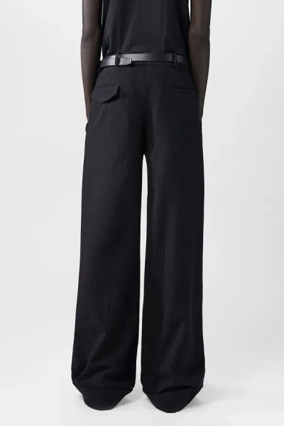 Shop Ann Demeulemeester Albert Loose Fit Trousers Brushed Wool