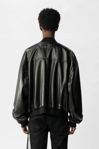 Shop Ann Demeulemeester Daan High Comfort Bomber Leather