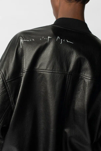 Shop Ann Demeulemeester Daan High Comfort Bomber Leather