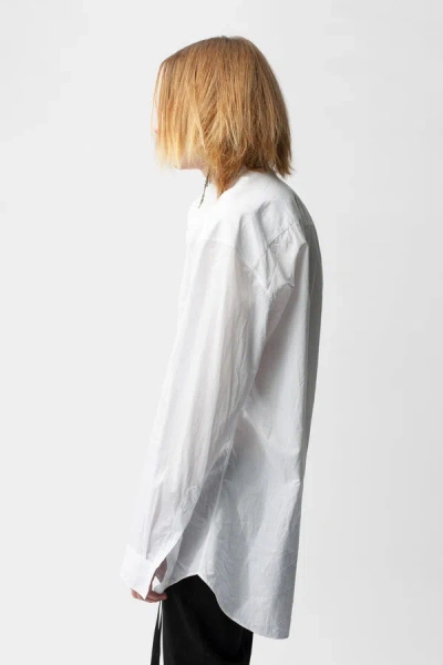 Ann Demeulemeester Mark High Comfort Striped Popeline Shirt