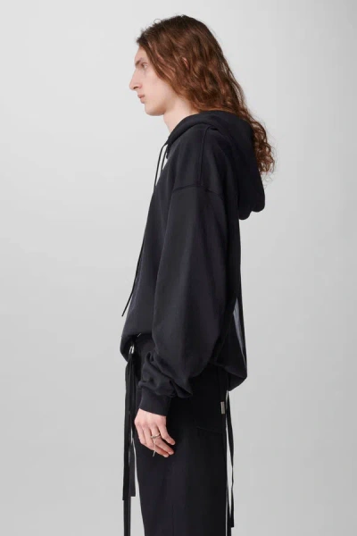 Shop Ann Demeulemeester Roeland High Comfort Hoody Black