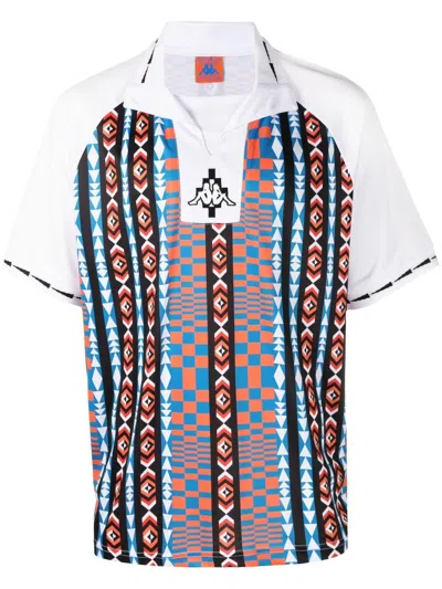Shop Marcelo Burlon County Of Milan Aop Folk Kappa Polo Shirt