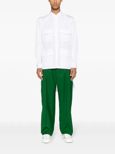 Shop Comme Des Garçons Shirt Asymmetric-hem Cotton Shirt