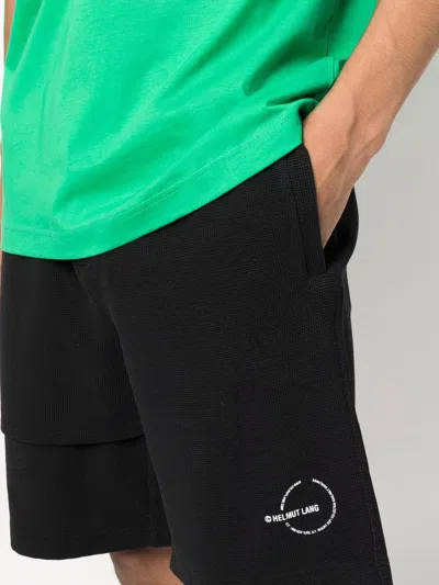 Shop Helmut Lang Asymmetric-layered Woven Shorts