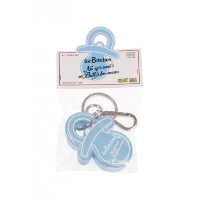 Shop Forbitches Baby Blue Suck Me Key Ring