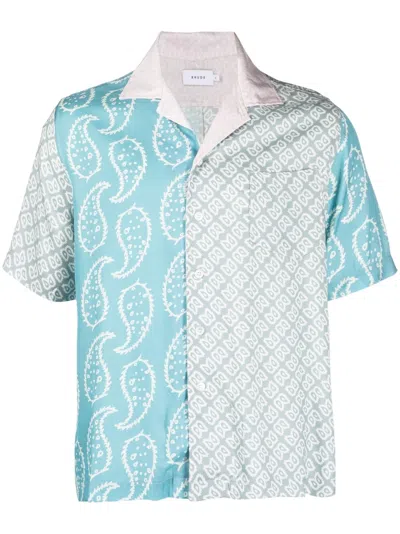 Shop Rhude Bandana-print Short-sleeved Shirt