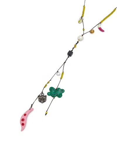 Shop Marni Bead-detail Charm Necklace