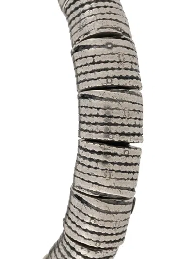 Goti Stacked-disc Leather Bracelet
