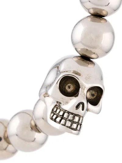 Alexander Mcqueen Skull Beaded Embellished Bracelet