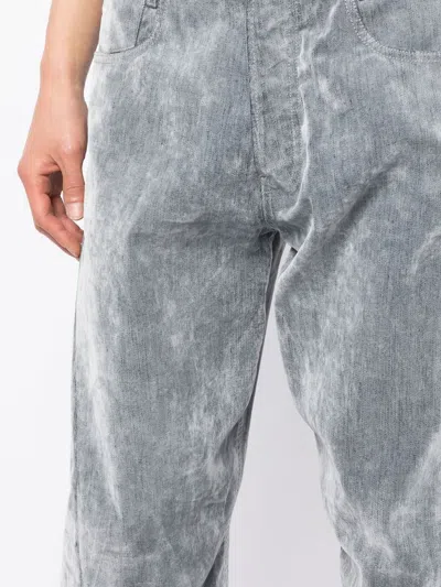 Shop Trussardi Bleached-effect Straight-leg Jeans
