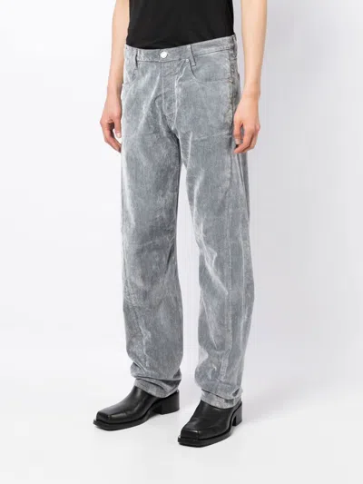 Shop Trussardi Bleached-effect Straight-leg Jeans