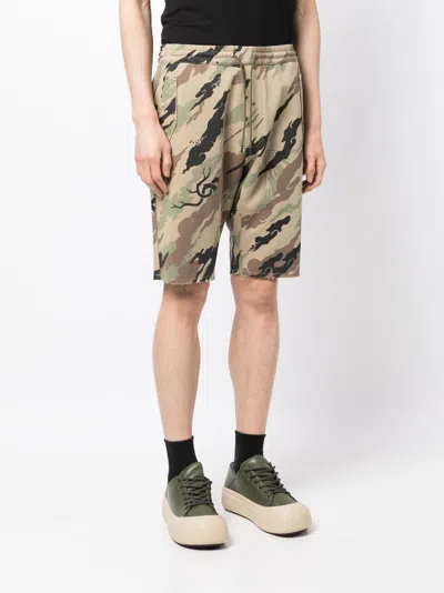 Shop Maharishi Bonsai Forest-print Cotton Shorts