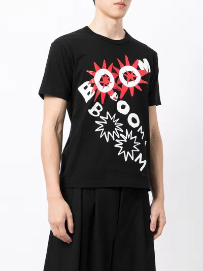 Shop Black Comme Des Garçons Boom Graphic-print T-shirt
