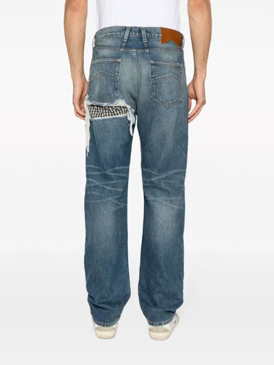 Shop Rhude Boxer Distressed Straight-leg Jeans