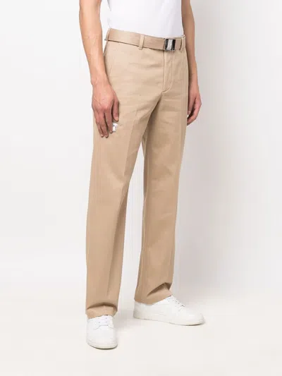Shop Lanvin Buckle-fastened Straight Trousers