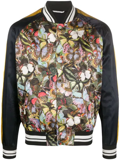 Shop Valentino Butterfly-print Bomber Jacket