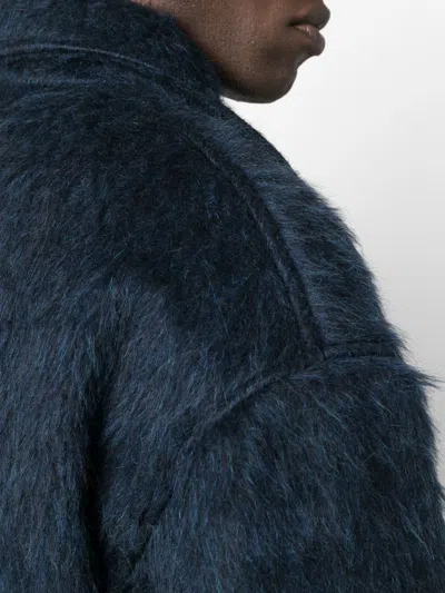Shop Marni Button-up Faux-fur Coat