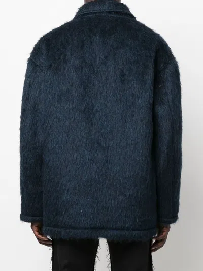 Shop Marni Button-up Faux-fur Coat