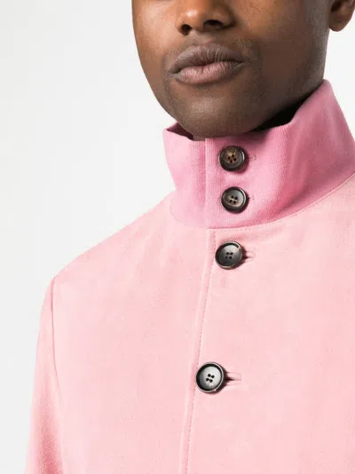 Shop Bally Button-up Leather Bomber Jacket