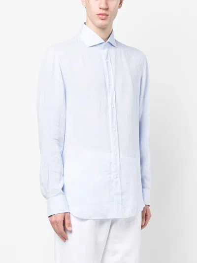 Shop Brunello Cucinelli Button-up Long-sleeve Shirt