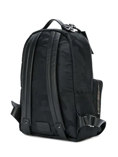 Shop Valentino Camouflage Backpack Black