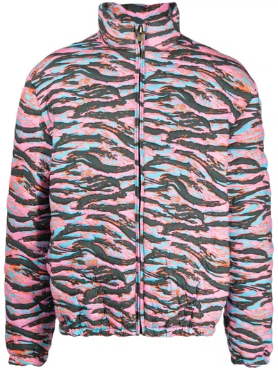 Shop Erl Camouflage Jacquard Padded Jacket