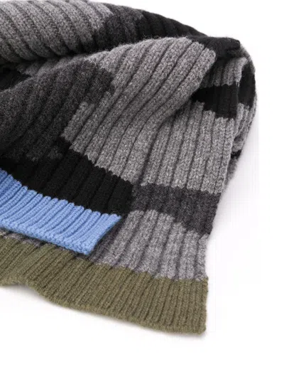 Valentino Camouflage Pattern Knitted Scarf