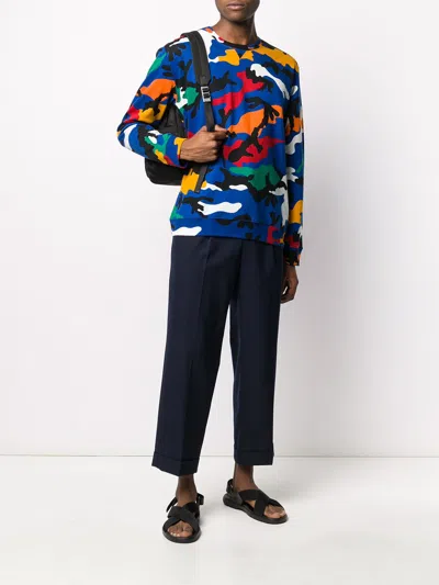 Valentino Camouflage Print Crewneck Sweatshirt