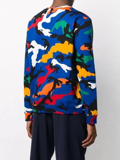 Shop Valentino Camouflage Print Crewneck Sweatshirt