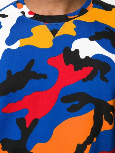 Shop Valentino Camouflage Print Crewneck Sweatshirt