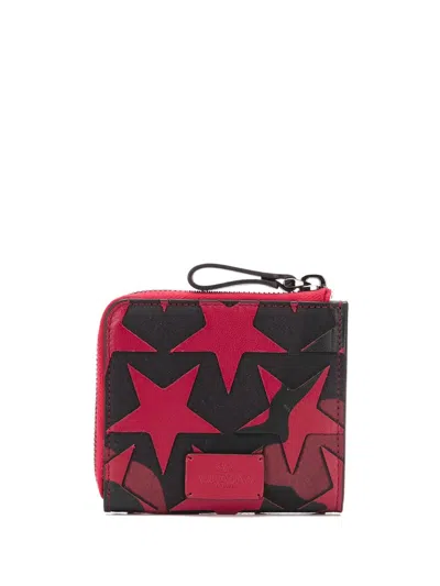 Shop Valentino Camouflage Star Patch Wallet