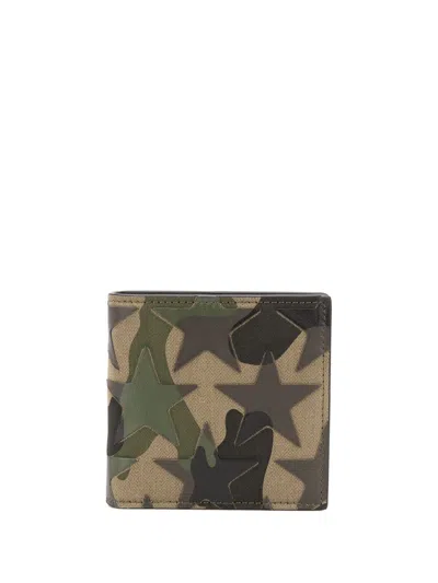 Valentino Camouflage Star Patch Wallet