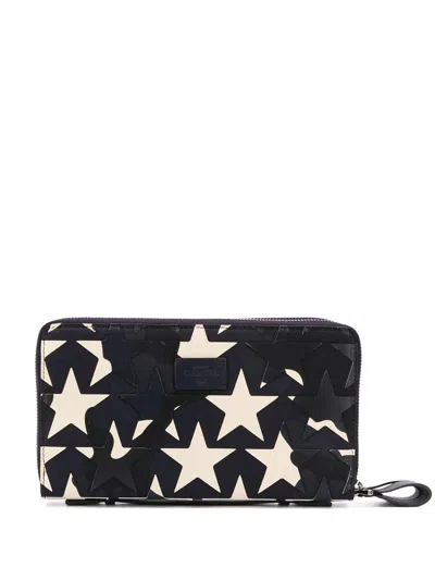 Shop Valentino Camouflage Star Patch Wallet