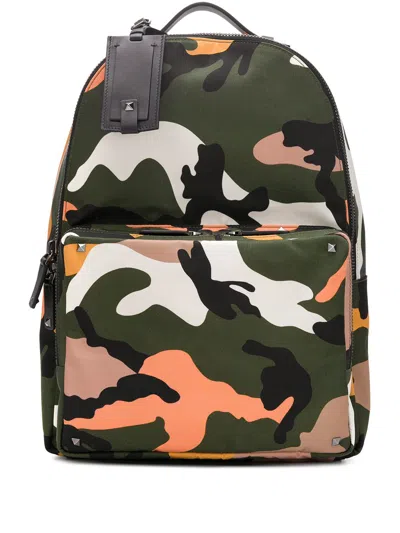 Shop Valentino Camouflage-print Backpack