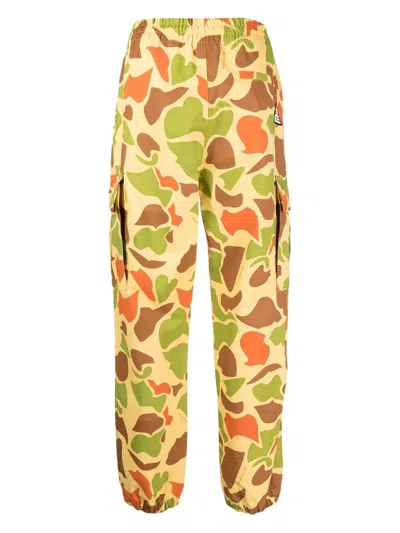 Shop Billionaire Boys Club Camouflage-print Elasticated Trousers